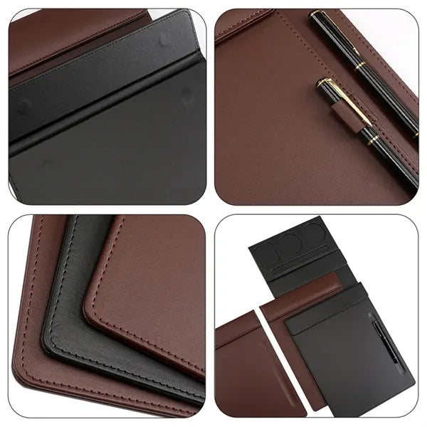 Pu Leather Clipboard With Pen Holder Multi-style