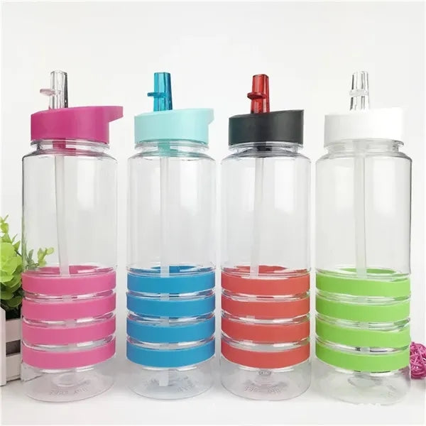 27 Oz. Banded Gripper Tritan Bottle With Straw