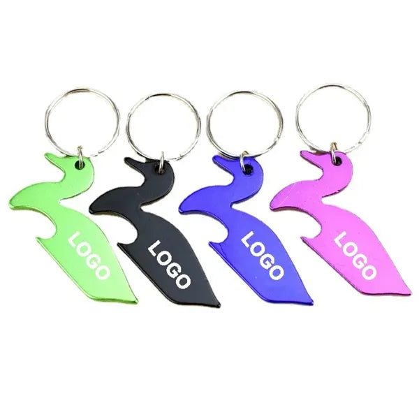 Duck Aluminum Bottle Opener Key Chain