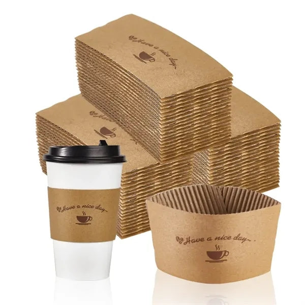 Disposable Coffee Cold Drink Paper Cup Sleeve