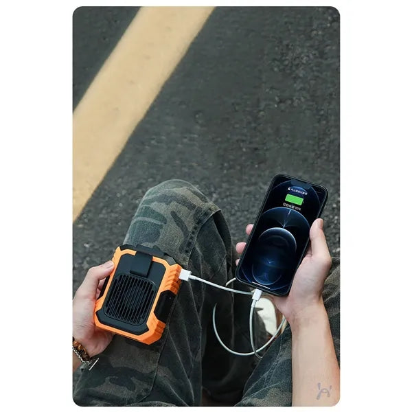 4000mAh Waist Clip Fan & Power Bank