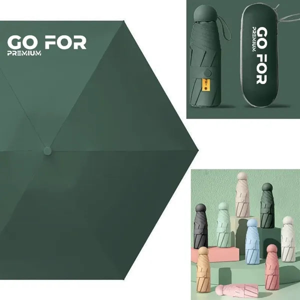 Mini Folding Umbrella With Storage Case