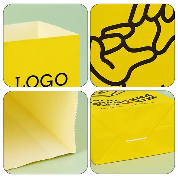 Eco-friendly 60g Kraft Paper Flat Bottom Food Storage Bag