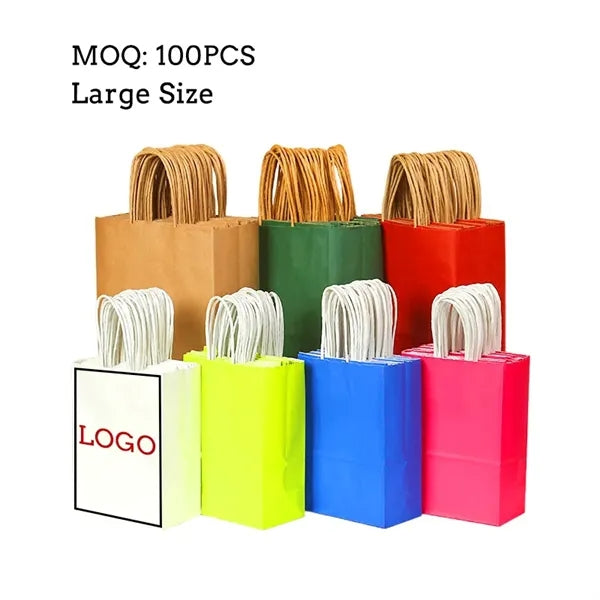Eco-friendly 120g Kraft Paper Business Shopping Tote Bag