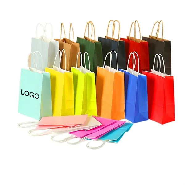 Eco-friendly 120g Kraft Paper Business Shopping Tote Bag