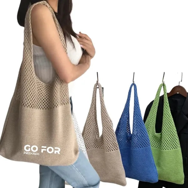 Crochet Mesh Beach Tote Bag