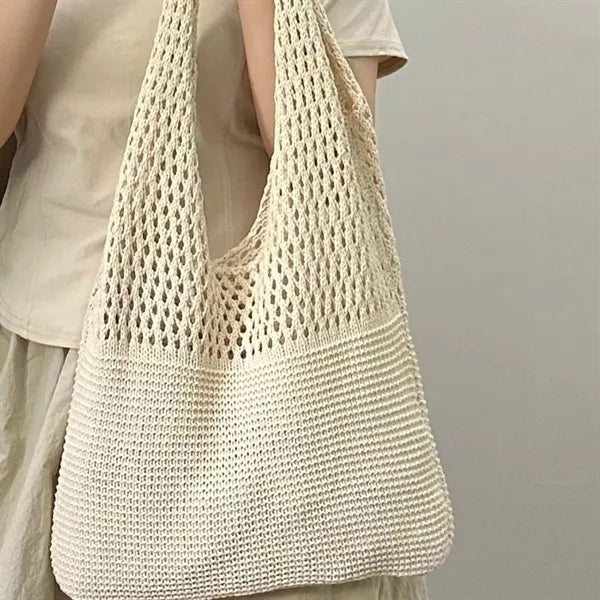 Crochet Mesh Beach Tote Bag