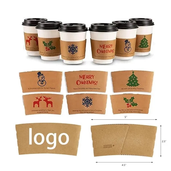 Eco-Friendly Insulation Kraft Paper Coffee Cup Sleeves