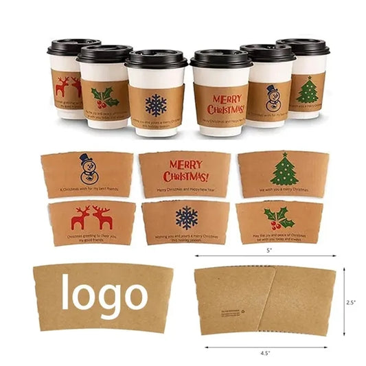 Eco-Friendly Insulation Kraft Paper Coffee Cup Sleeves