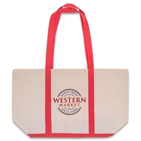 Two Tone Cotton Canvas Tote Bags