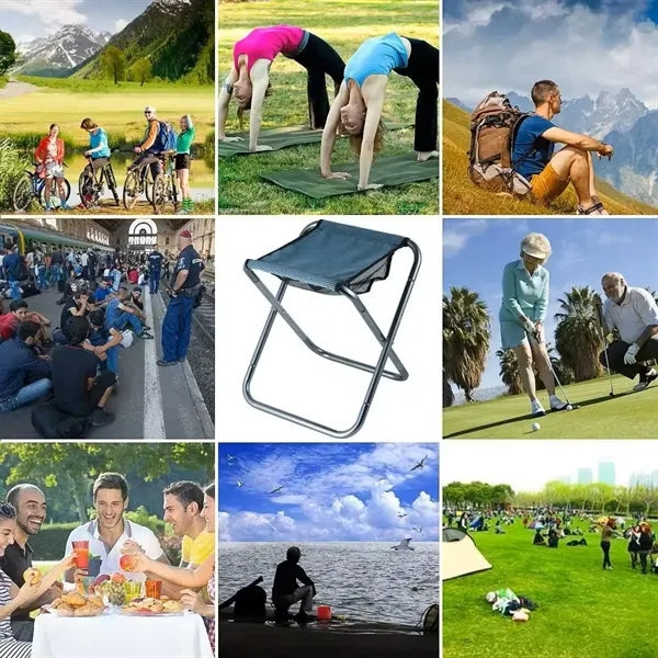 Compact Outdoor Aluminum Camping Fishing Stool Folding Chair