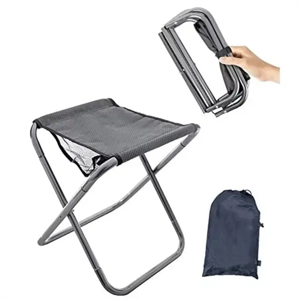 Compact Outdoor Aluminum Camping Fishing Stool Folding Chair