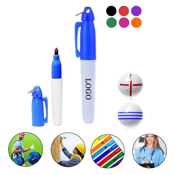 Golf Ball Marker Pen with Line Drawing Feature