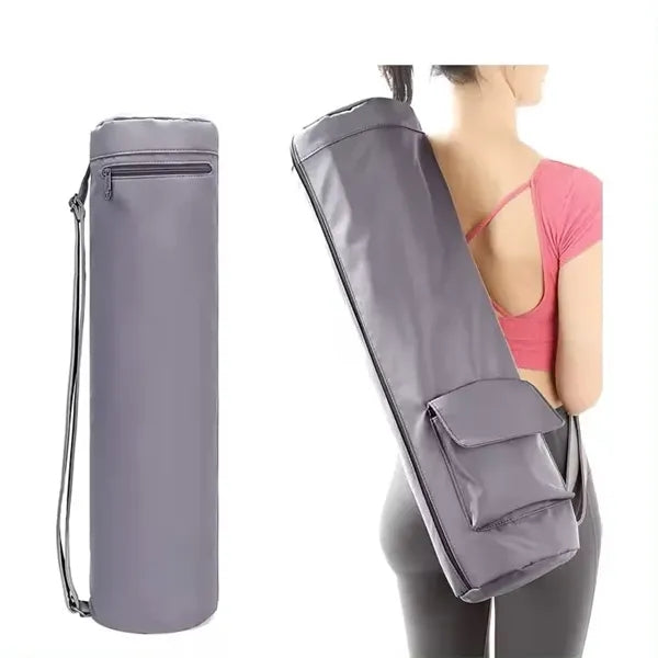 Women Fitness Round Canvas Yoga Mat Carry Tote Bag