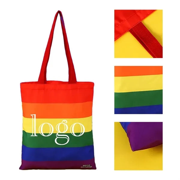 13" x 15" Polyester Canvas Tote Bag LGBT Pride