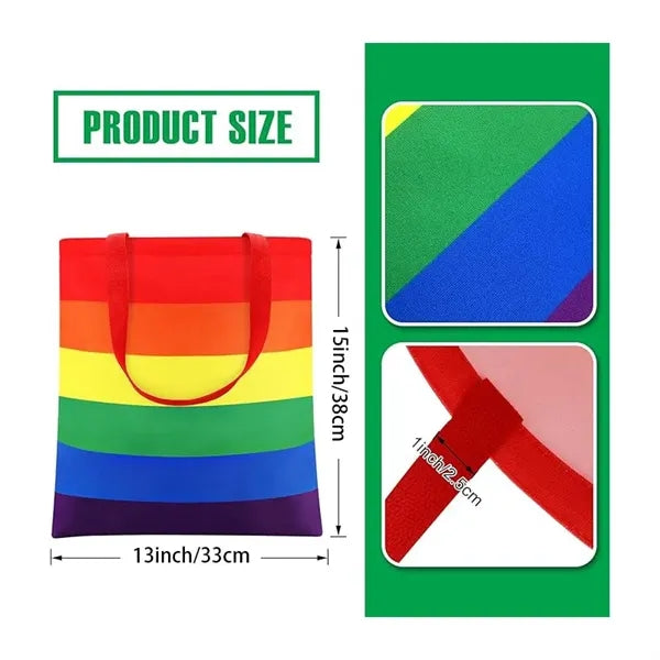13" x 15" Polyester Canvas Tote Bag LGBT Pride