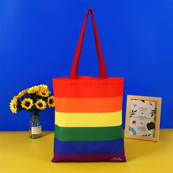 13" x 15" Polyester Canvas Tote Bag LGBT Pride