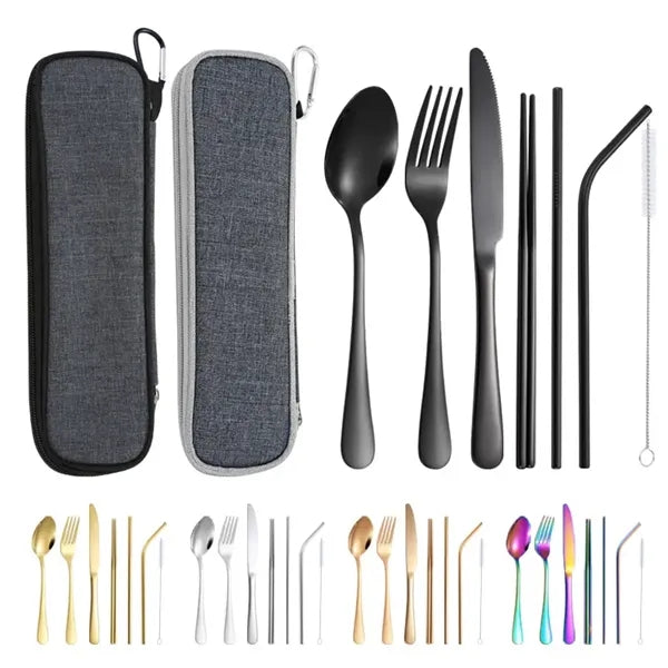 Stainless Steel Cutlery Set In Pouch