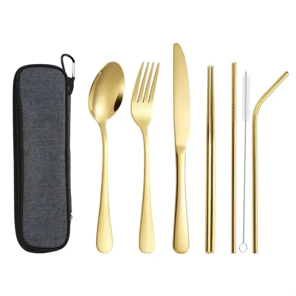 Stainless Steel Cutlery Set In Pouch