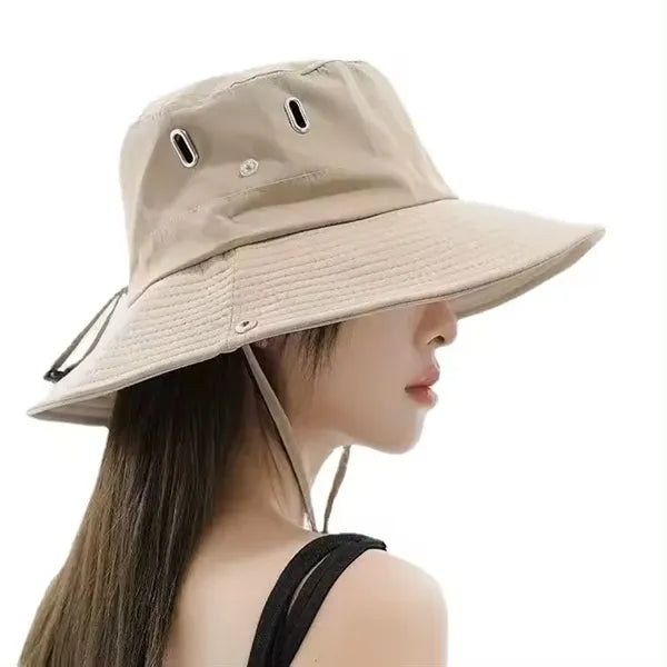 Fisherman Cap Wide Brim Bucket Hat for Fishing & Hiking
