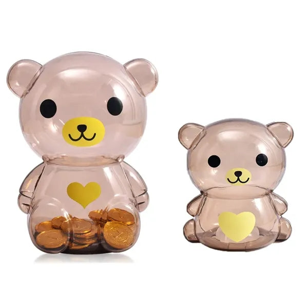 Transparent Plastic Money Coin Piggy Bank