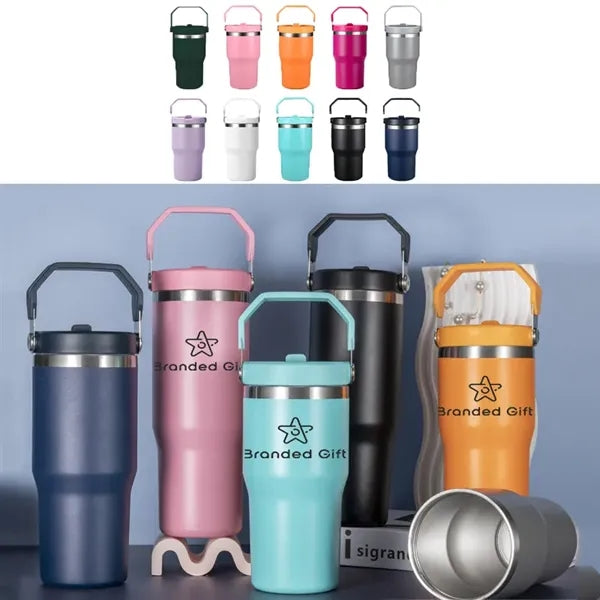 Stainless Steel Tumbler with Straw
