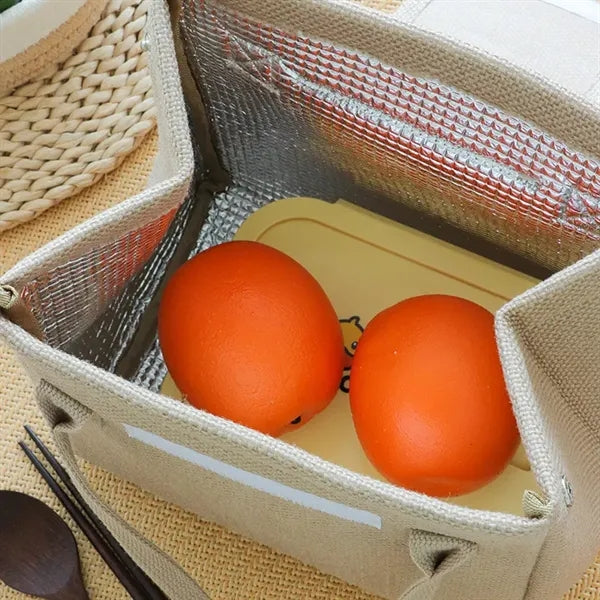 Picnic Jute Lunch Cooler Bag