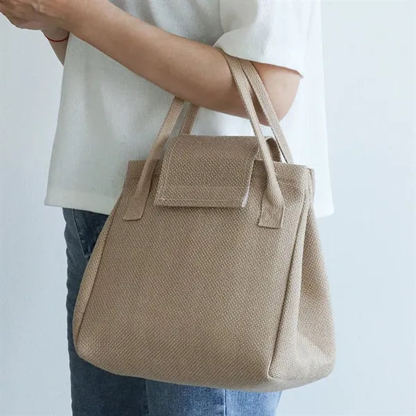 Picnic Jute Lunch Cooler Bag