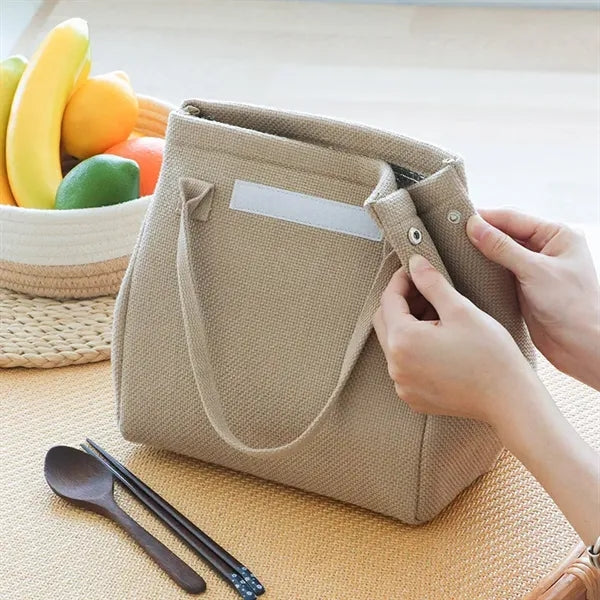 Picnic Jute Lunch Cooler Bag