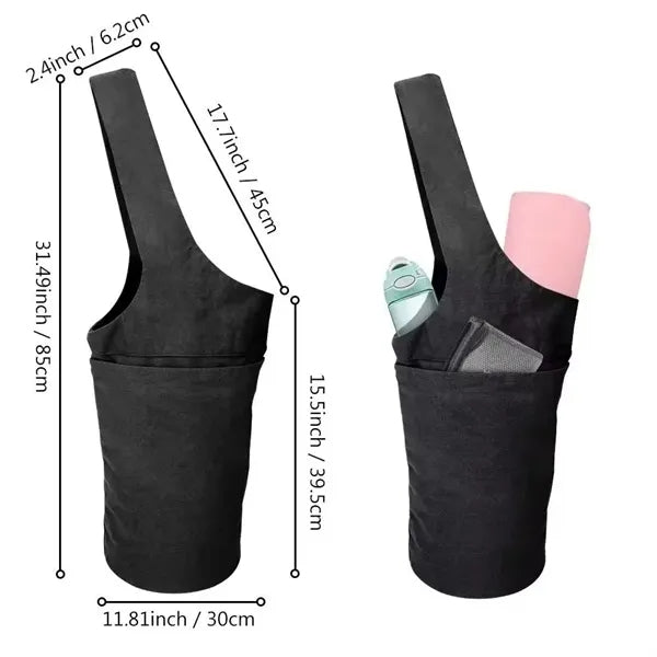 Portable Sports Gym Fitness Canvas Yoga Mat Shouler Bag