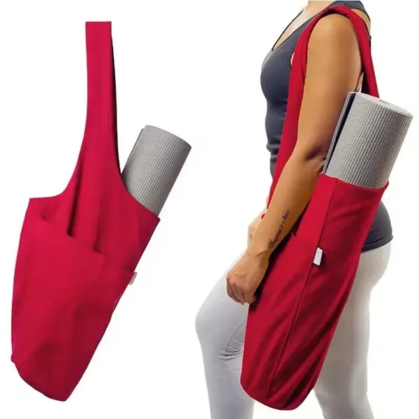 Portable Sports Gym Fitness Canvas Yoga Mat Shouler Bag
