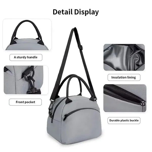 Large Capacity Lunch Bag With Shoulder Strap
