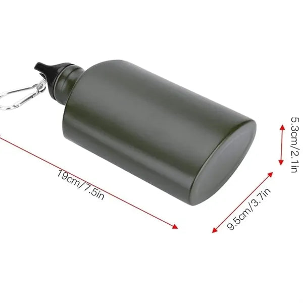 18oz Aluminium Portable Flat Water Bottle