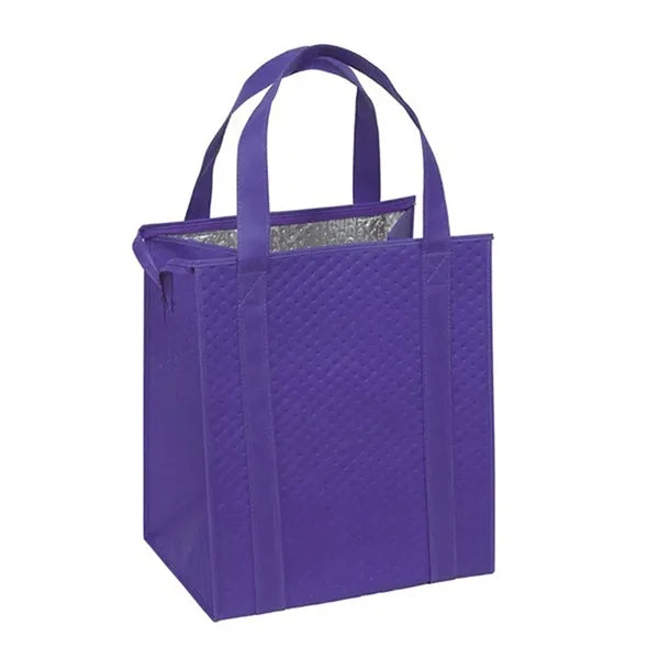 Non-Woven Insulated Grocery Cooler Tote 13" x 10" x 15"