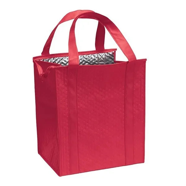 Non-Woven Insulated Grocery Cooler Tote 13" x 10" x 15"