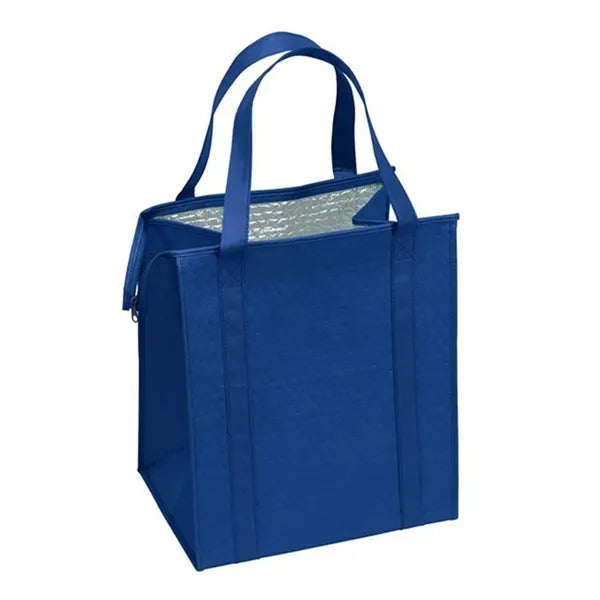 Non-Woven Insulated Grocery Cooler Tote 13" x 10" x 15"