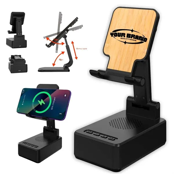 3 In 1 15W Fast Charging Wireless Charger BT Speakers