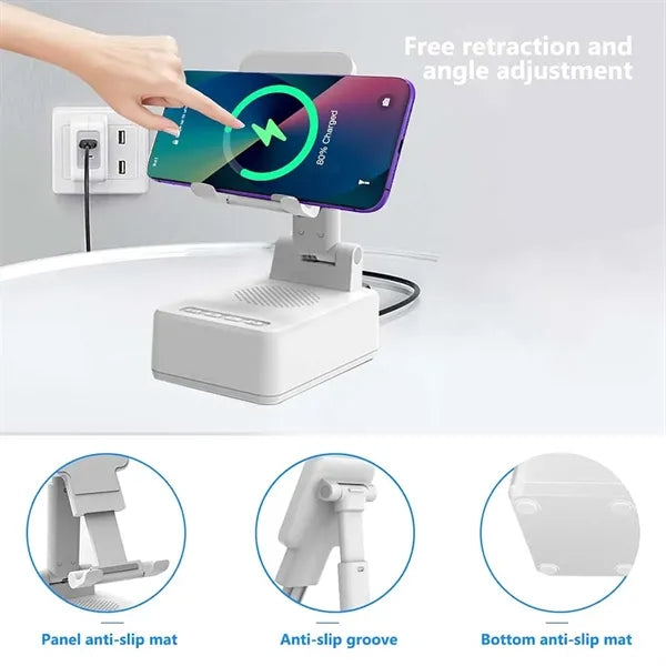 3 In 1 15W Fast Charging Wireless Charger BT Speakers
