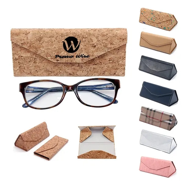 Eco-Friendly Folding Natural Cork Sunglasses Eyeglass Case