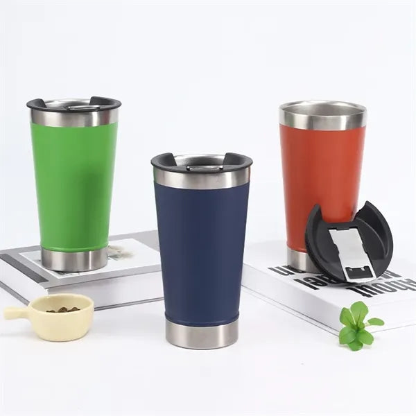 20 oz Insulated Stainless Steel Beer Mug with Bottle Opener