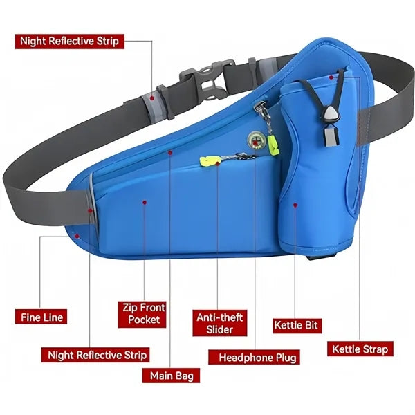 Running Waist Pack Hold Water Bottles Outdoor Sport Hiking