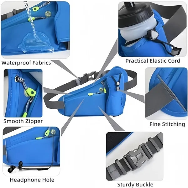 Running Waist Pack Hold Water Bottles Outdoor Sport Hiking