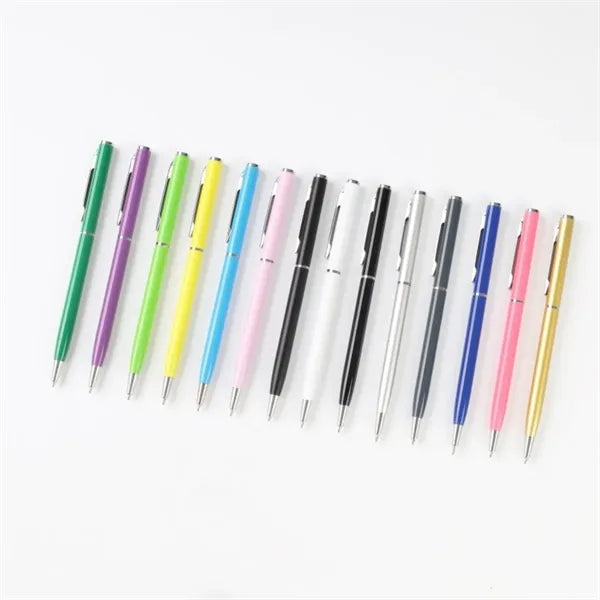 Slim Metallic Retractable Ballpoint Pen