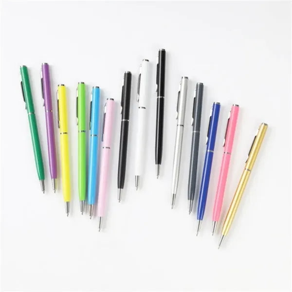 Slim Metallic Retractable Ballpoint Pen