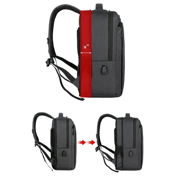 Large Capacity Expandable Business Backpack With USB Port