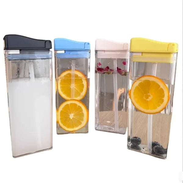 12oz Portable Bottle with Straw