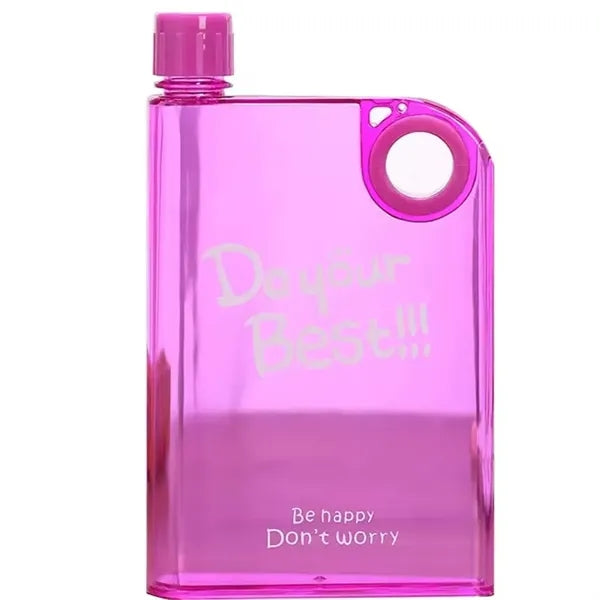 Portable A5 Notebook Ring Flat Water Bottle