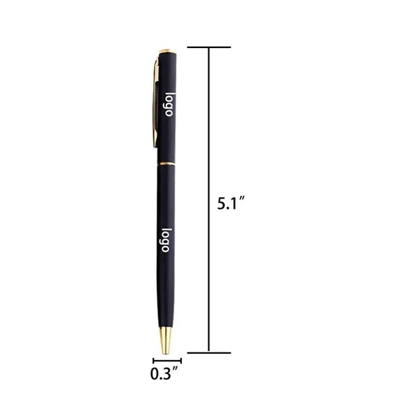 Skinny Metal Twist Action Gel Ink Ballpoint Pen