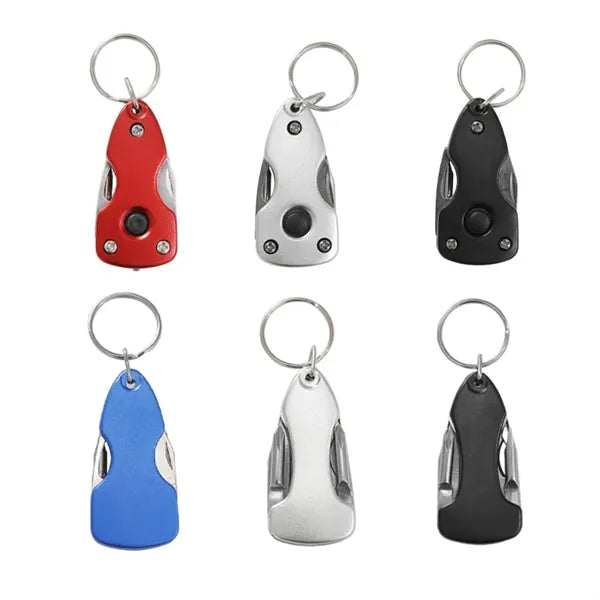 Key Ring Multi-Tool with LED Flashlight