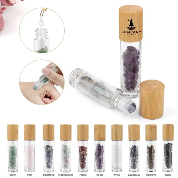 Essential Oil Gemstone Roller Ball Bottle